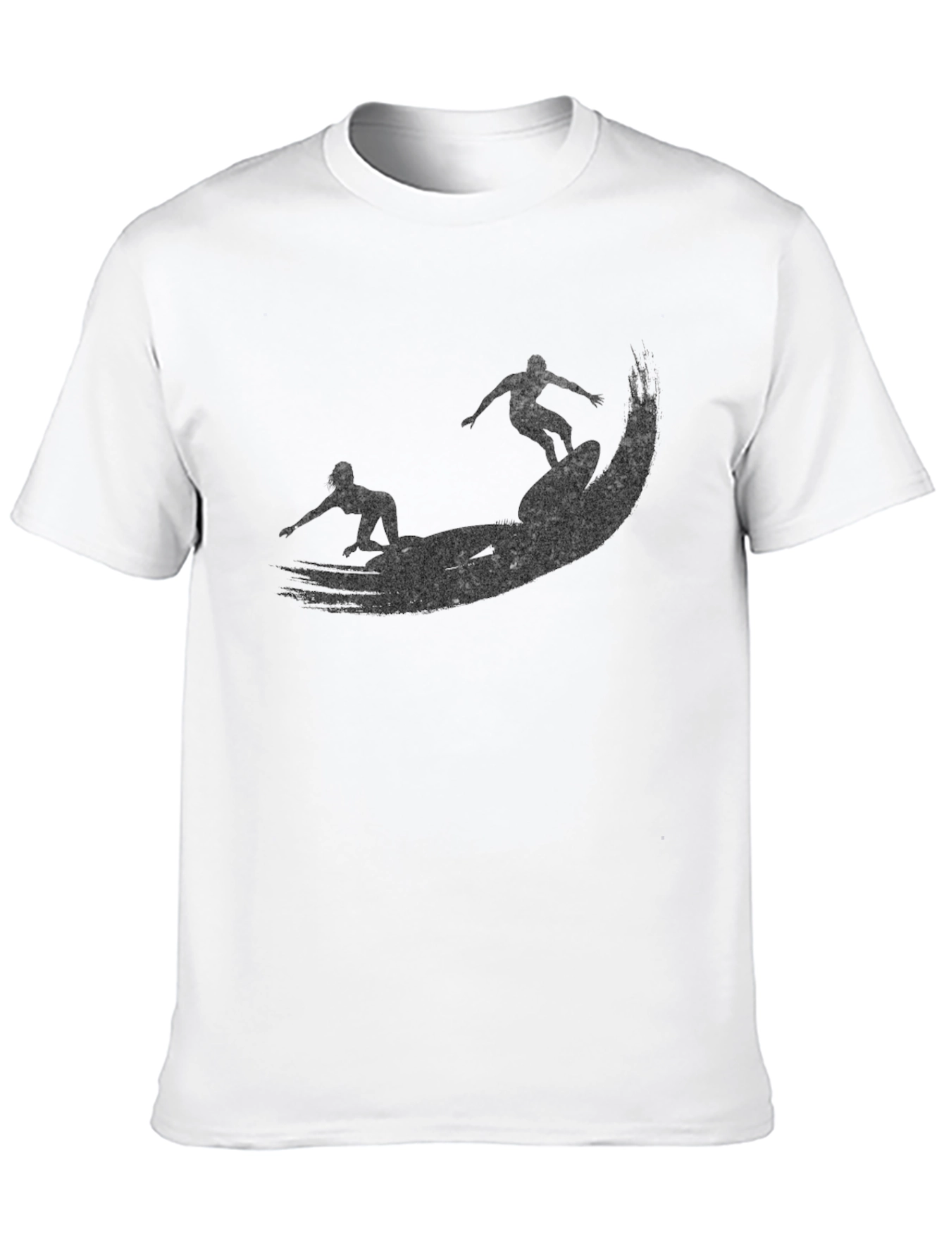 Surfer Silhouette Black T-Shirt