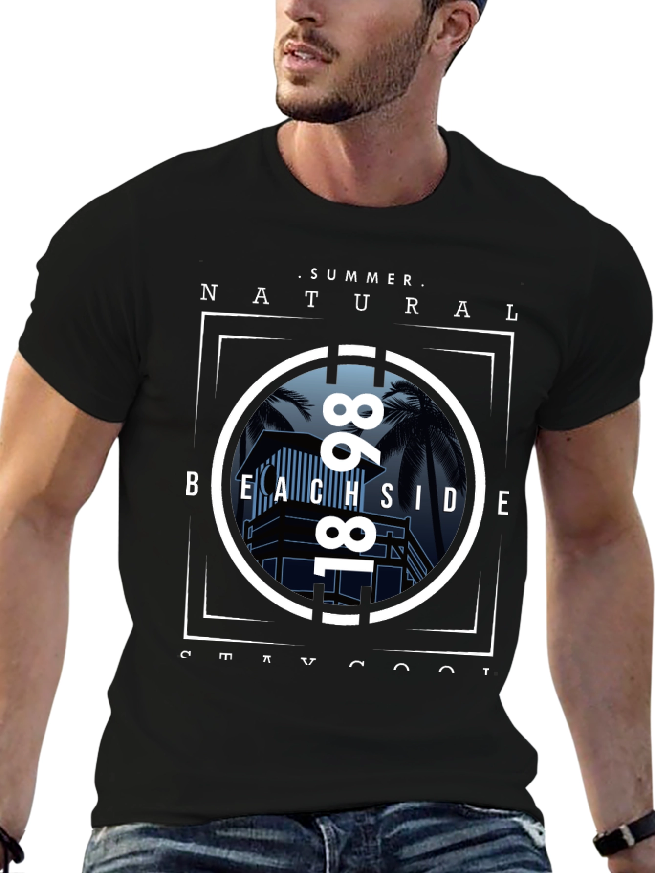 Summer Beachside Natural T-Shirt