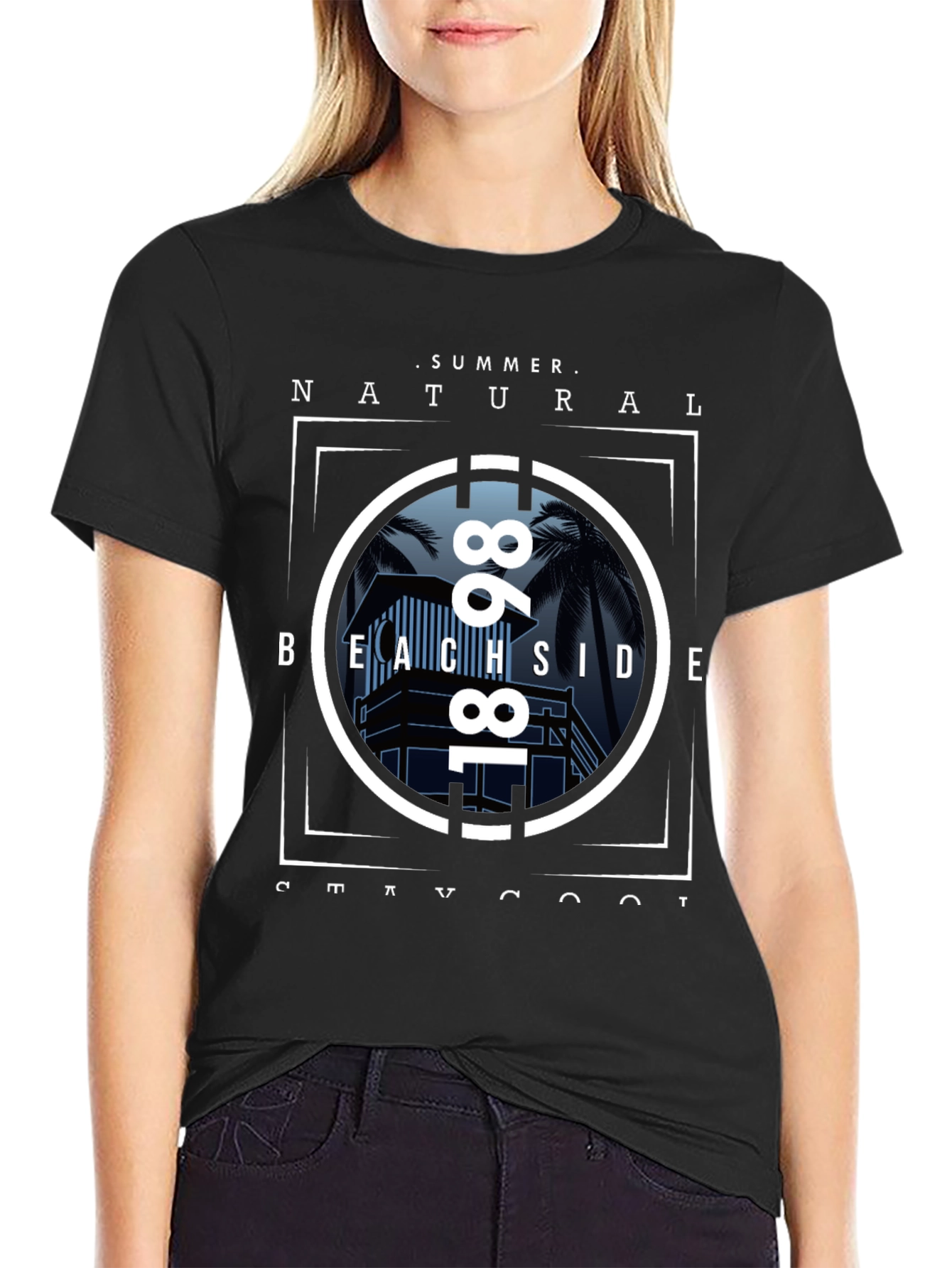 Summer Beachside Natural T-Shirt