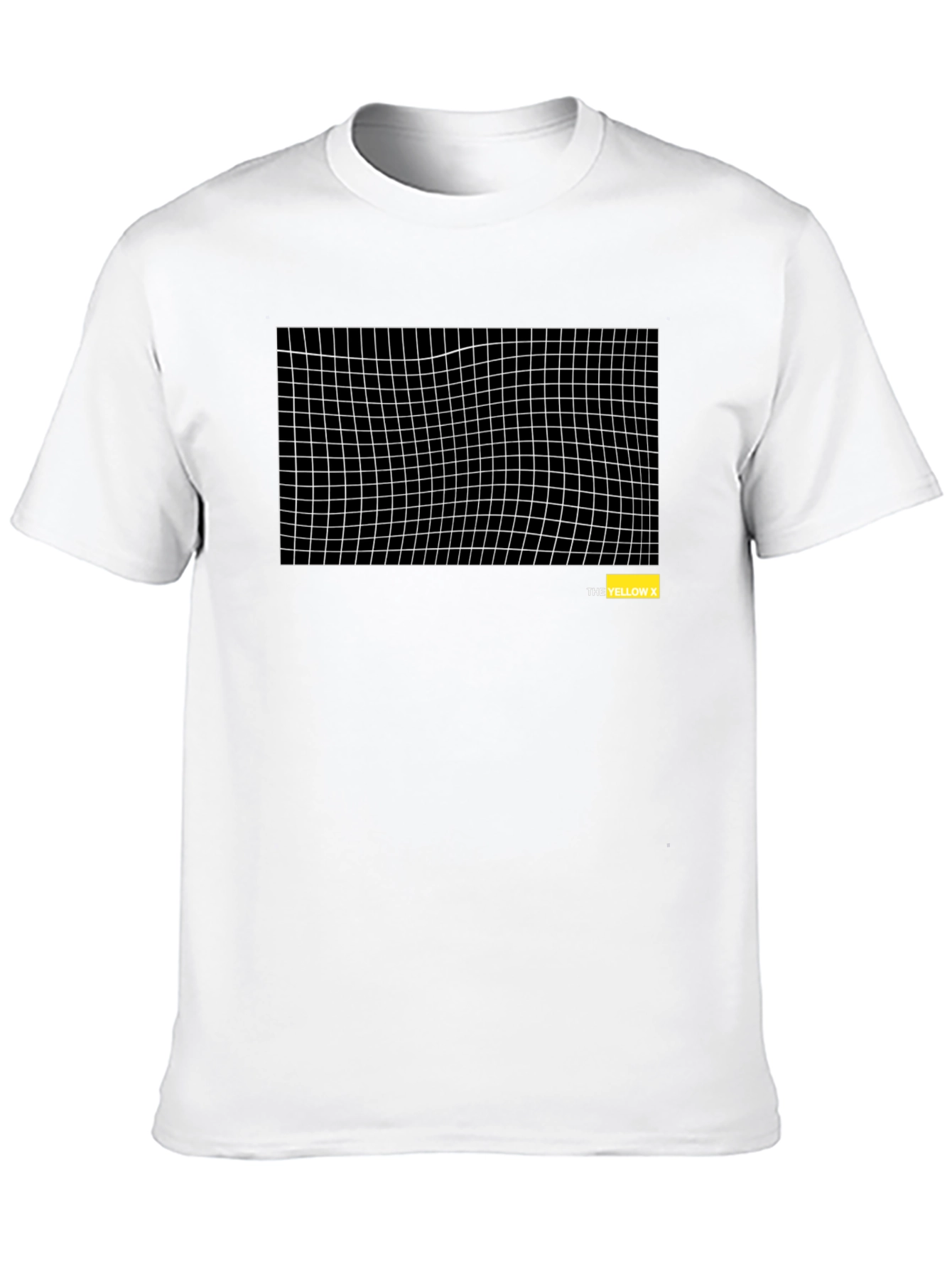 Abstract Grid Black T-Shirt