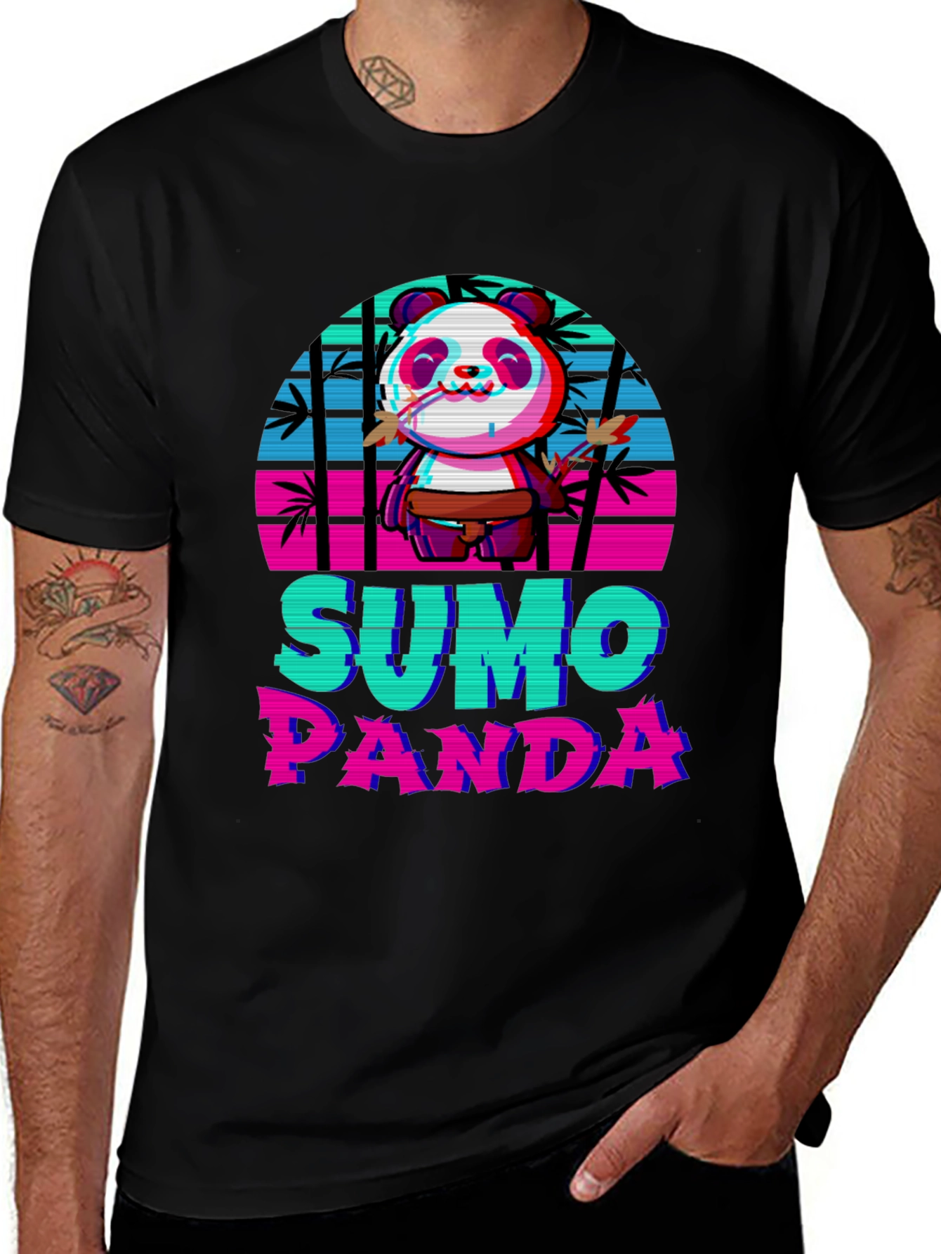 Sumo Panda Graphic T-Shirt