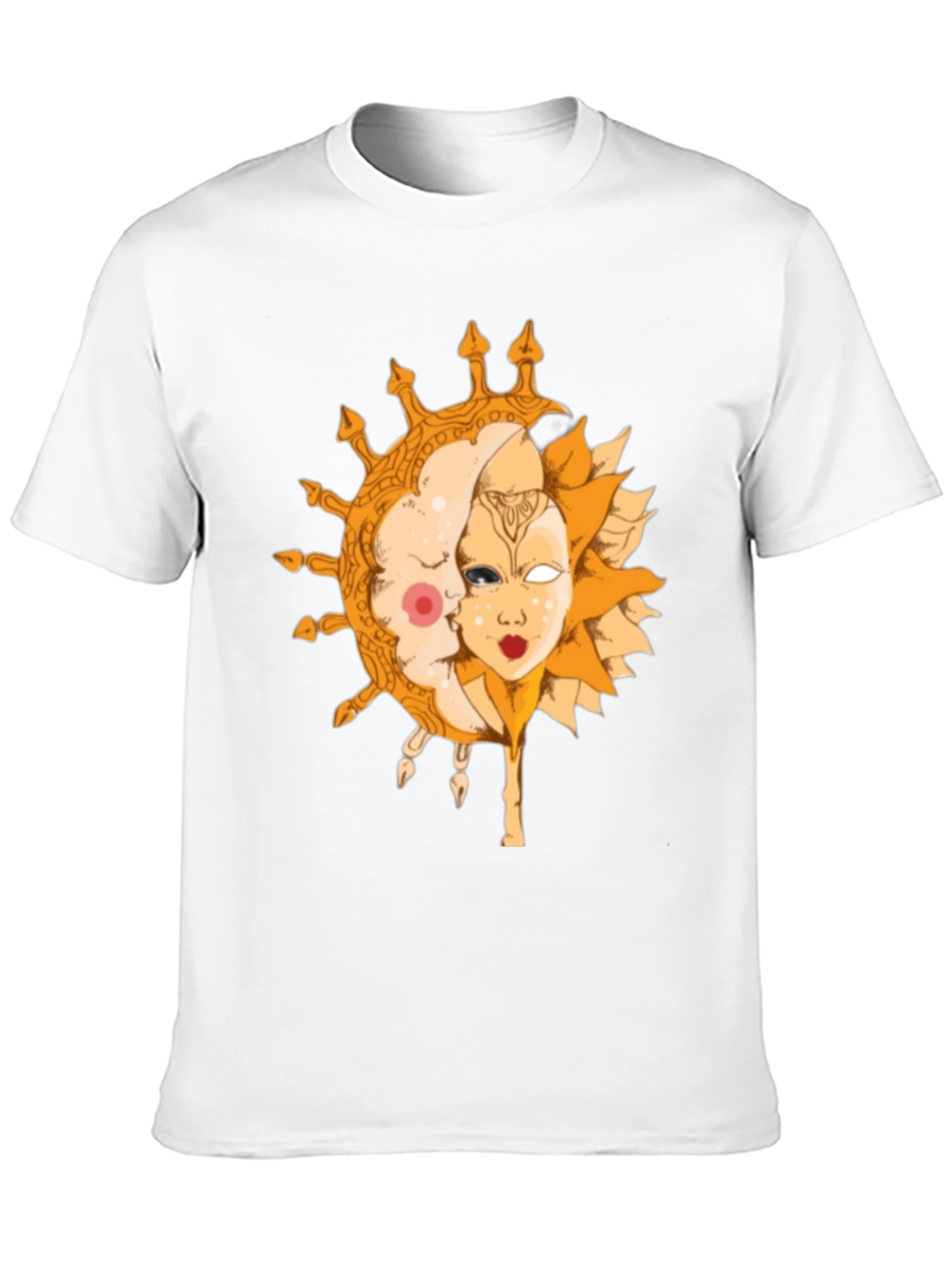 Sun and Moon Graphic Tee - Celestial Design