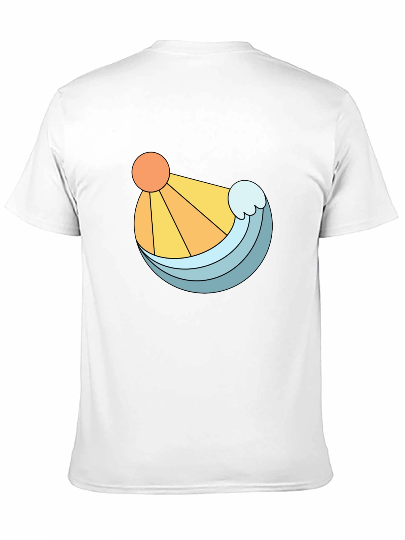 Sun & Wave Graphic Black T-Shirt