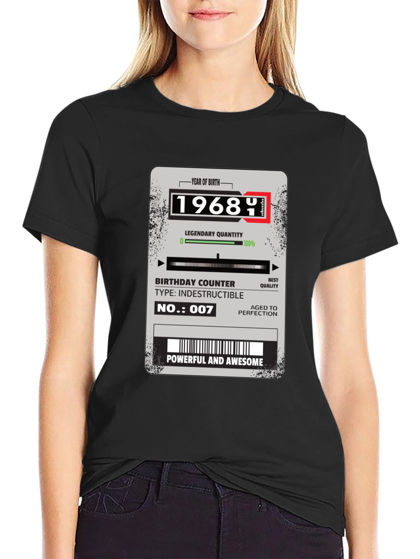 1968 Birthday T-Shirt: Powerful & Awesome