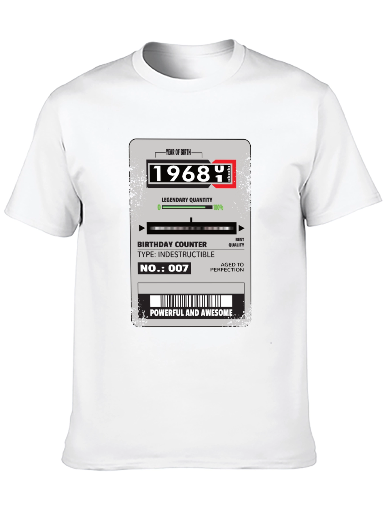 1968 Birthday T-Shirt: Powerful & Awesome