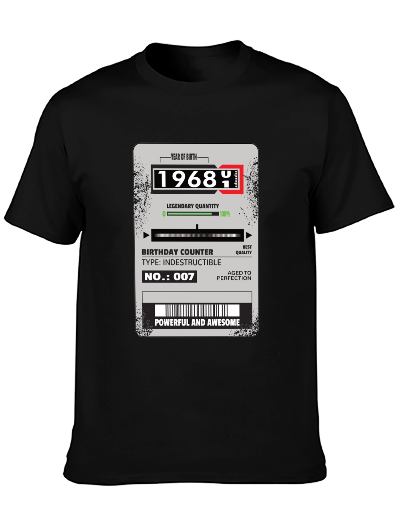 1968 Birthday T-Shirt: Powerful & Awesome