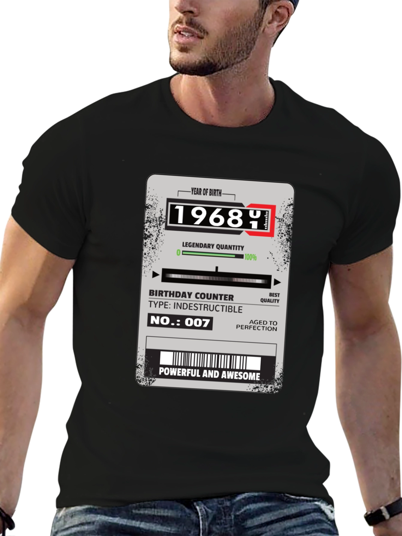 1968 Birthday T-Shirt: Powerful & Awesome