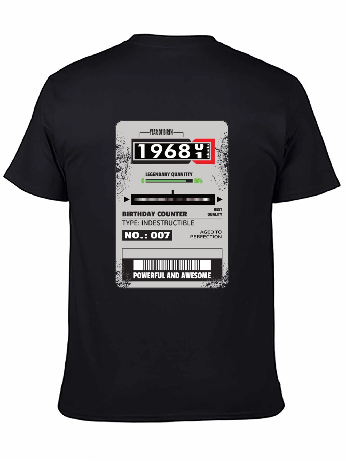 1968 Birthday T-Shirt: Powerful & Awesome