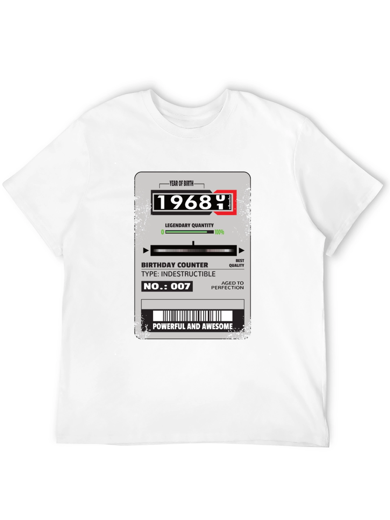 1968 Birthday T-Shirt: Powerful & Awesome