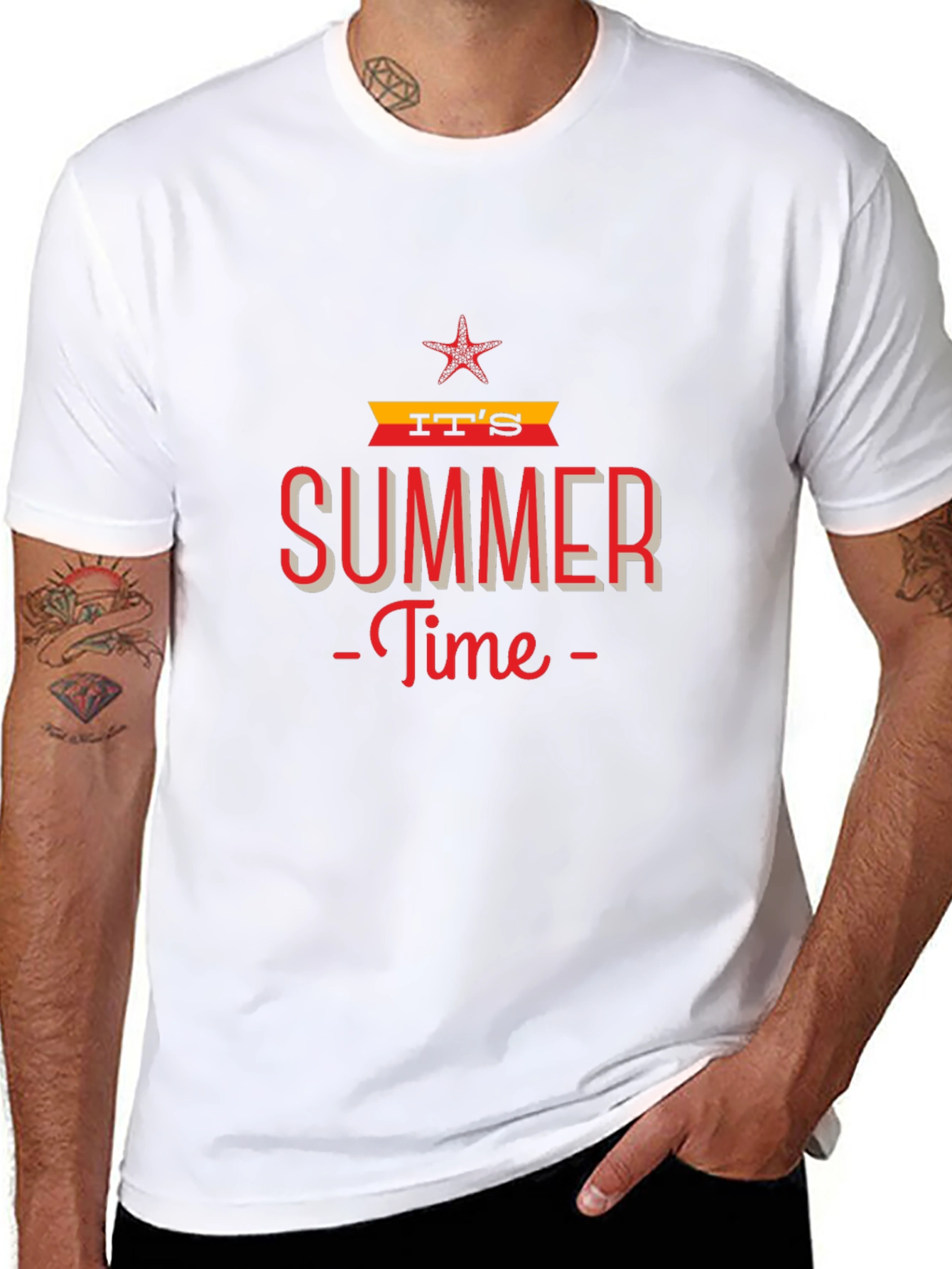 Summer Time Graphic Tee - Black Casual T-Shirt