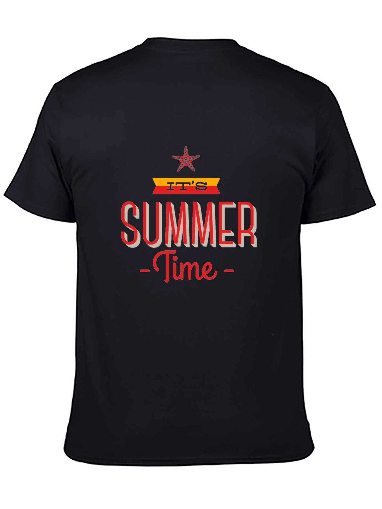 Summer Time Graphic Tee - Black Casual T-Shirt
