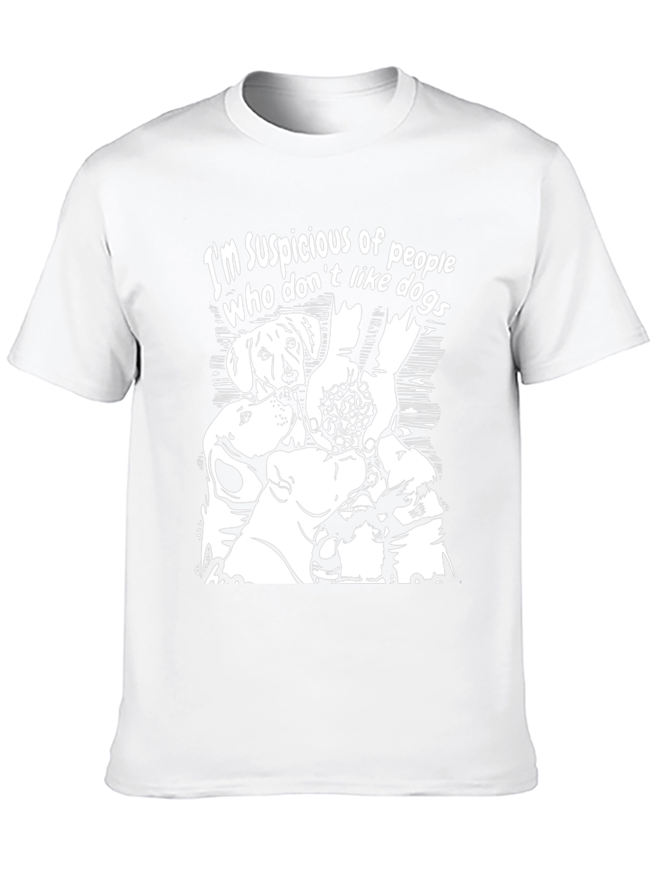 Suspicious Dog Lover Black T-Shirt