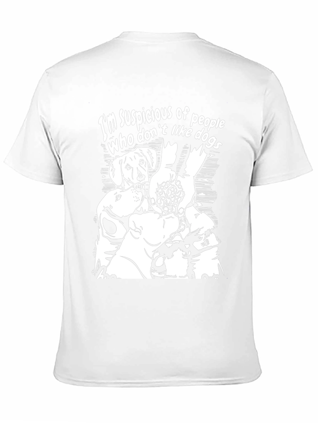 Suspicious Dog Lover Black T-Shirt
