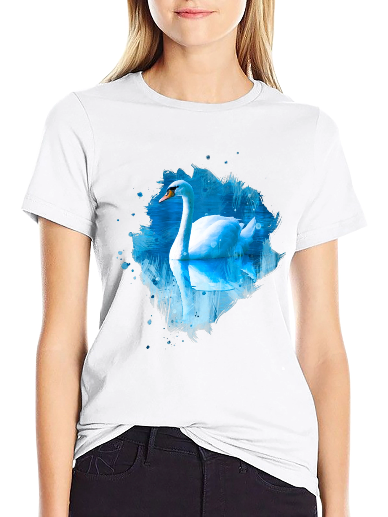 Swan Lake Black Graphic Tee