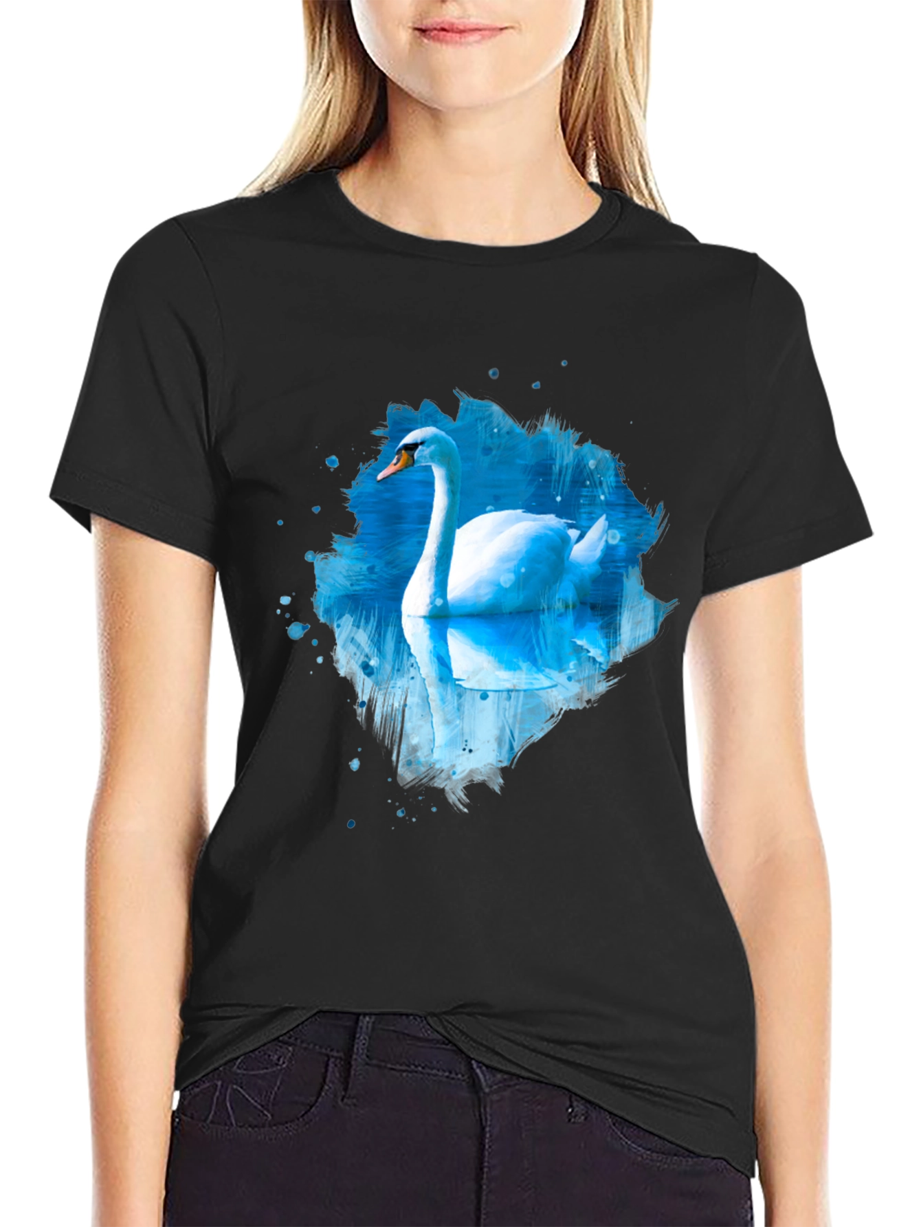 Swan Lake Black Graphic Tee