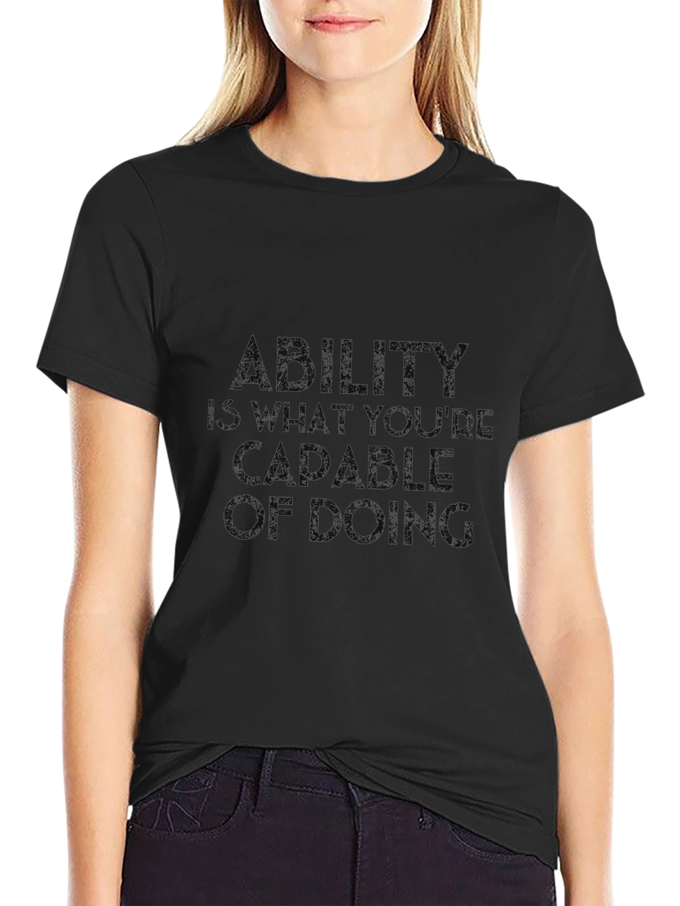 Ability Quote Graphic Tee - Black