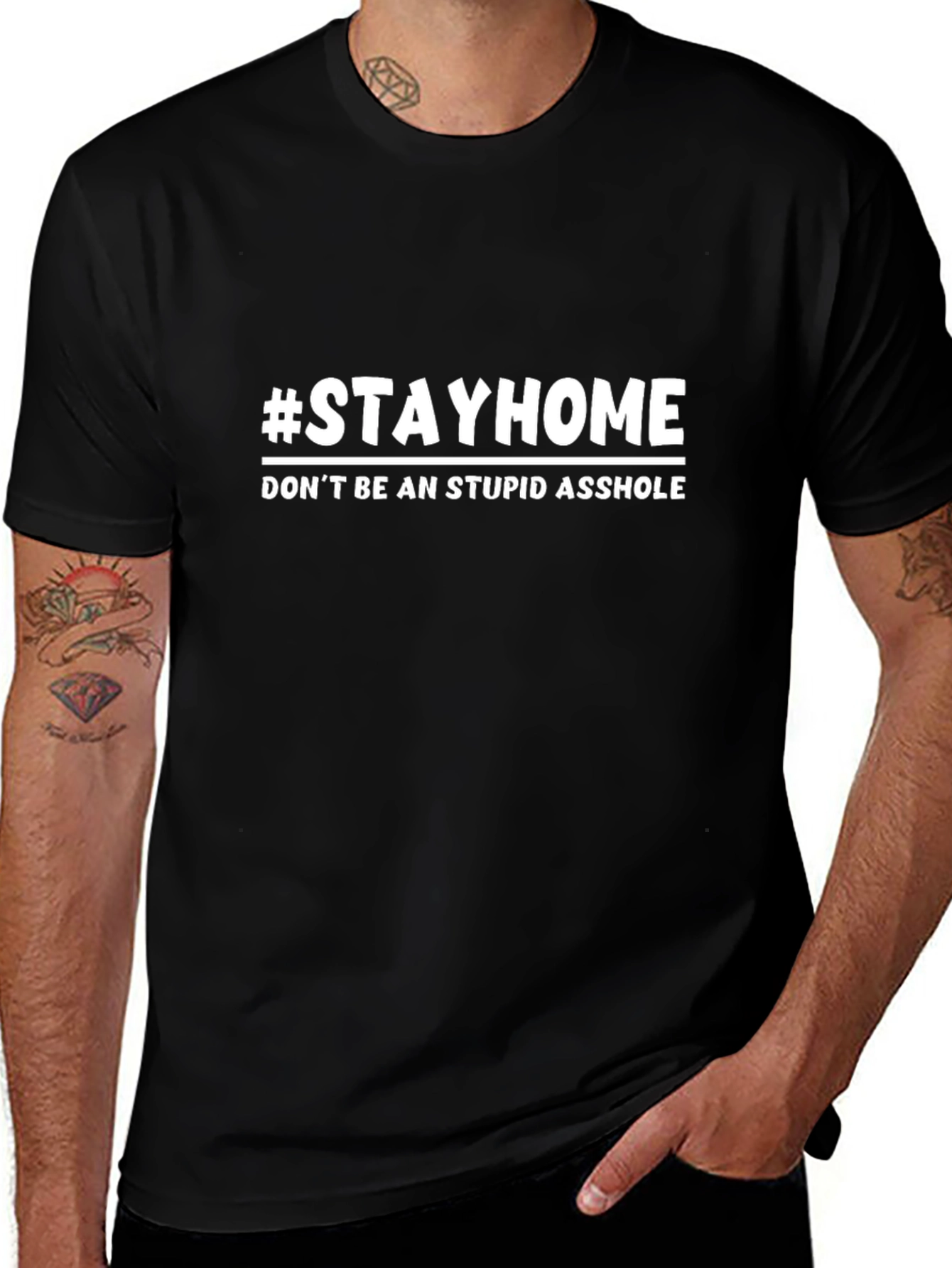 #StayHome Graphic Tee - Sarcastic Social Distancing Shirt
