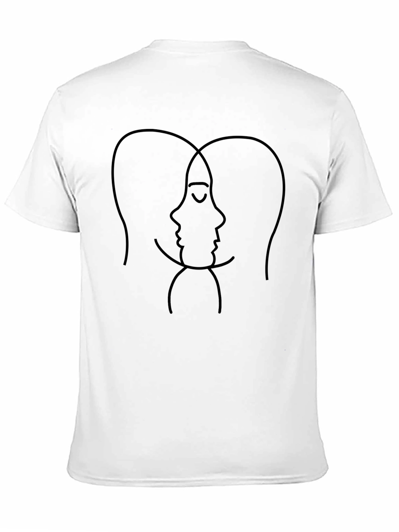 Abstract Faces Graphic Black T-Shirt