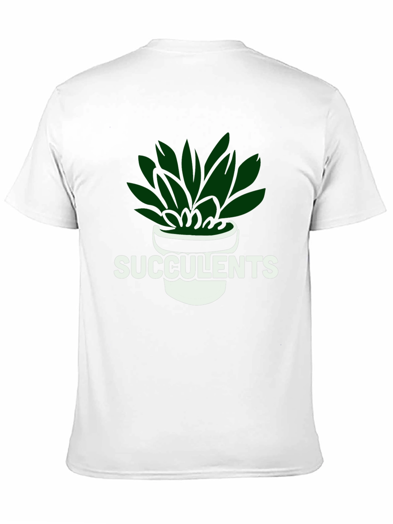 Succulents Graphic Tee - Black Cotton T-Shirt