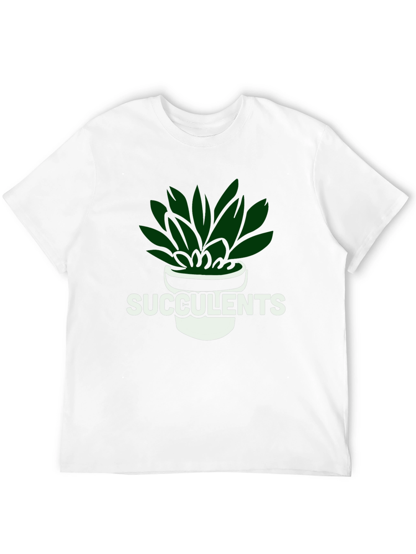 Succulents Graphic Tee - Black Cotton T-Shirt
