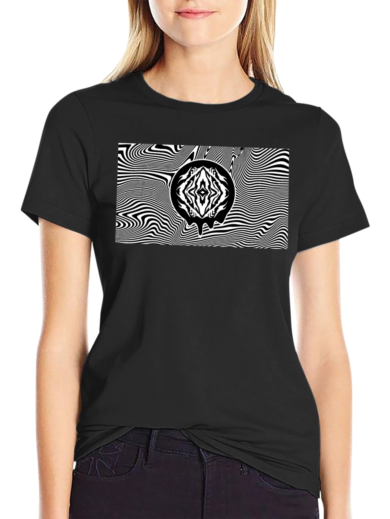 Abstract Graphic Tee - Black Unisex T-Shirt