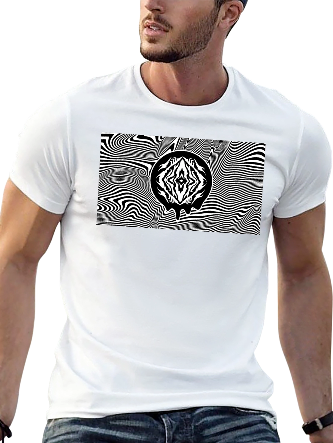 Abstract Graphic Tee - Black Unisex T-Shirt