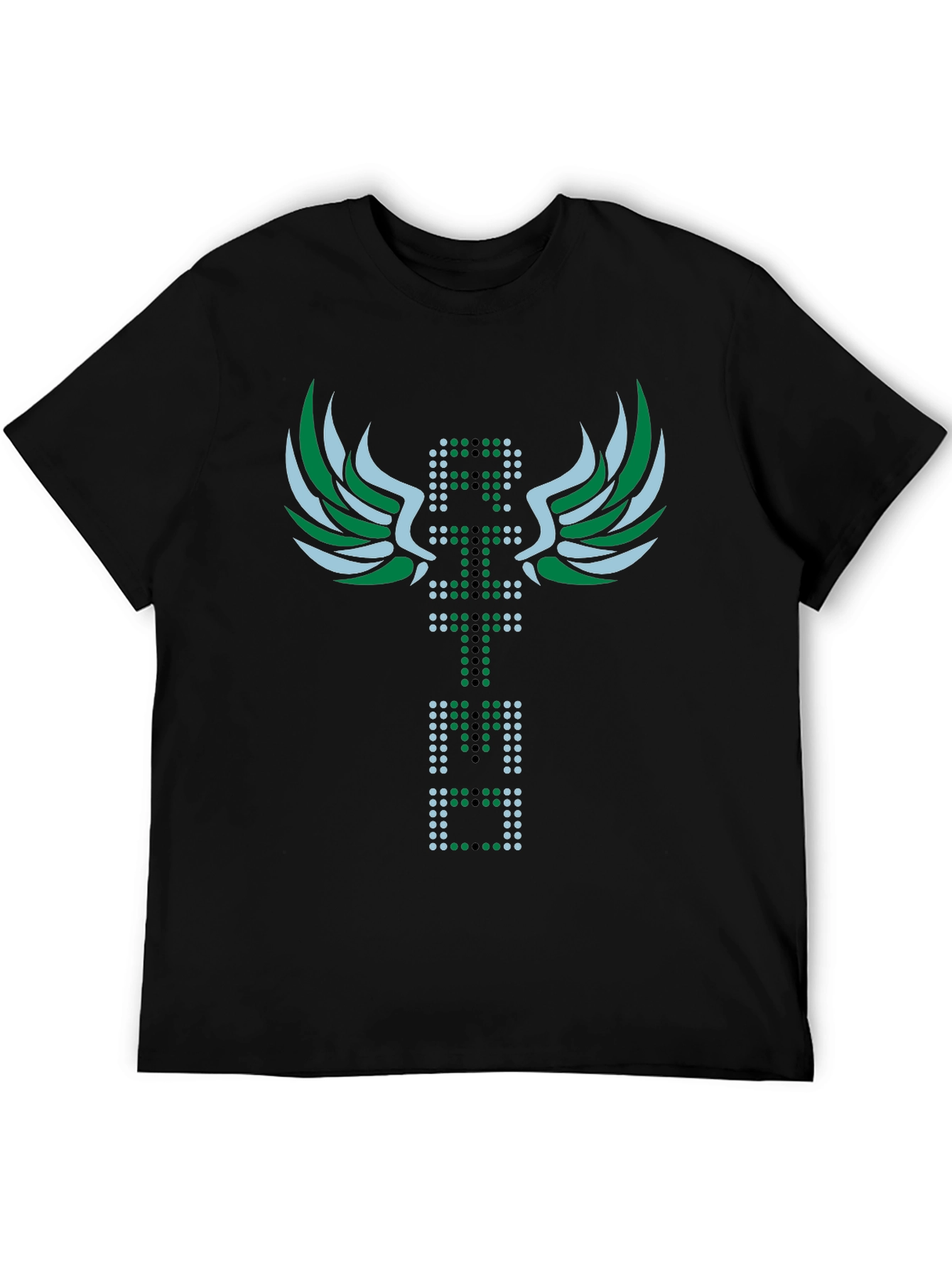 Abstract Graphic Tee - Black Crew Neck