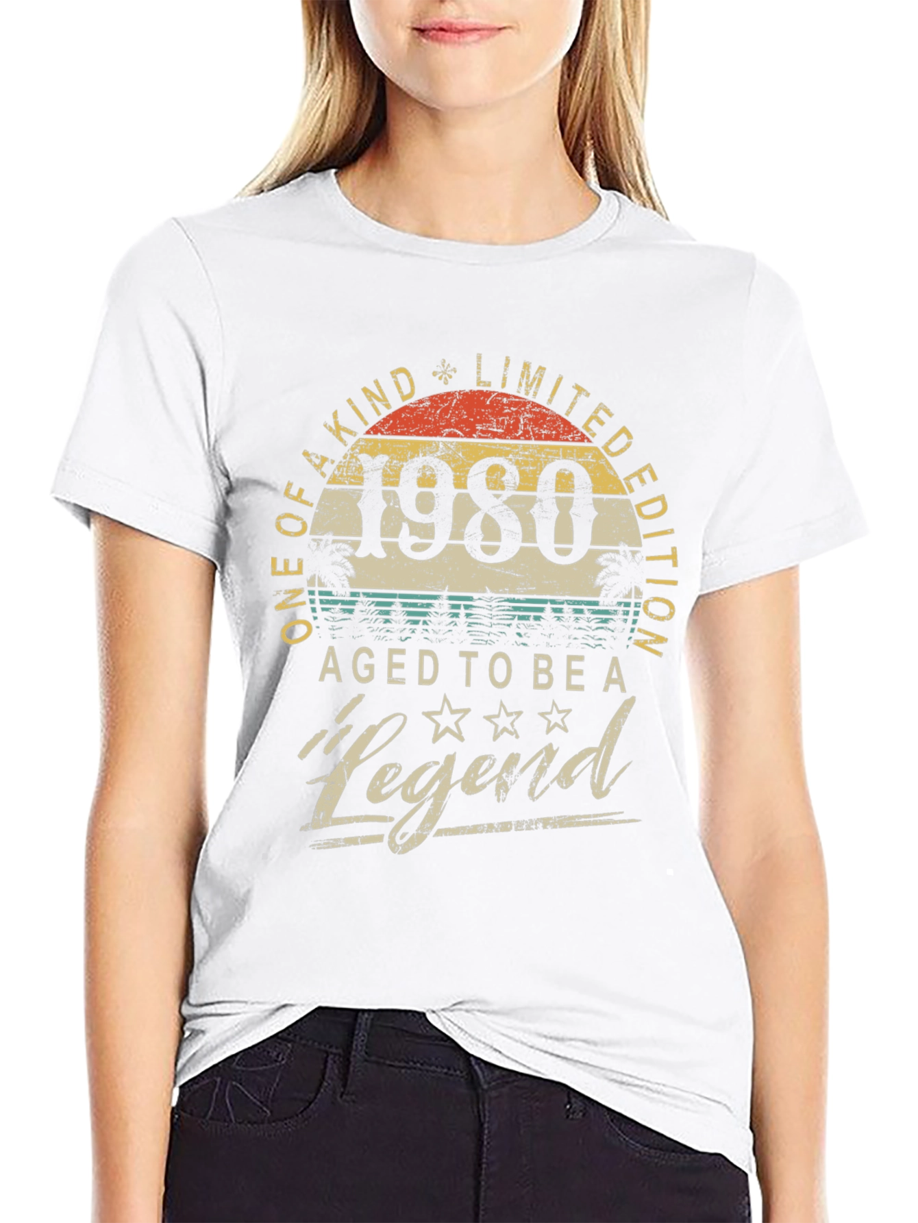 1980 Aged to Be a Legend Graphic T-Shirt