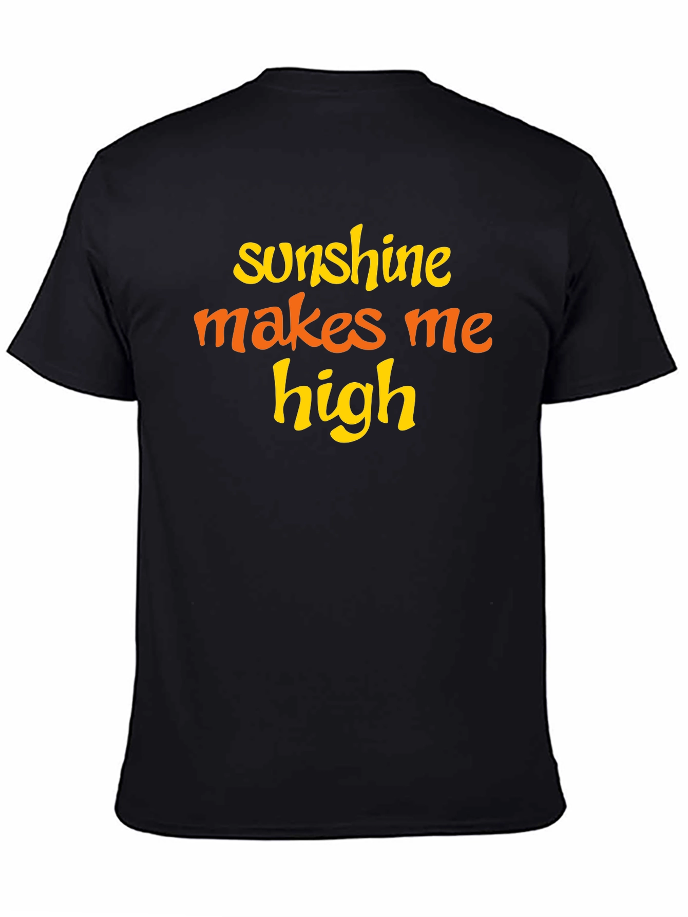 Sunshine Makes Me High Graphic Tee - Black