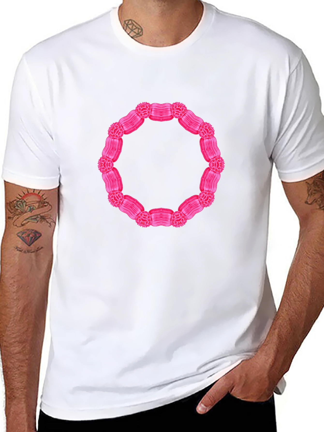 Abstract Ring Graphic Tee - Modern Casual Style