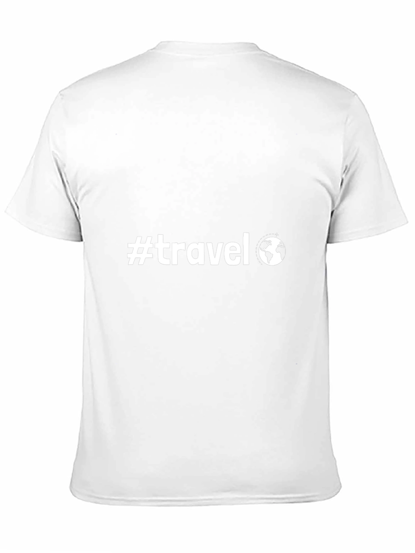 #Travel Black T-Shirt Globe Graphic Tee
