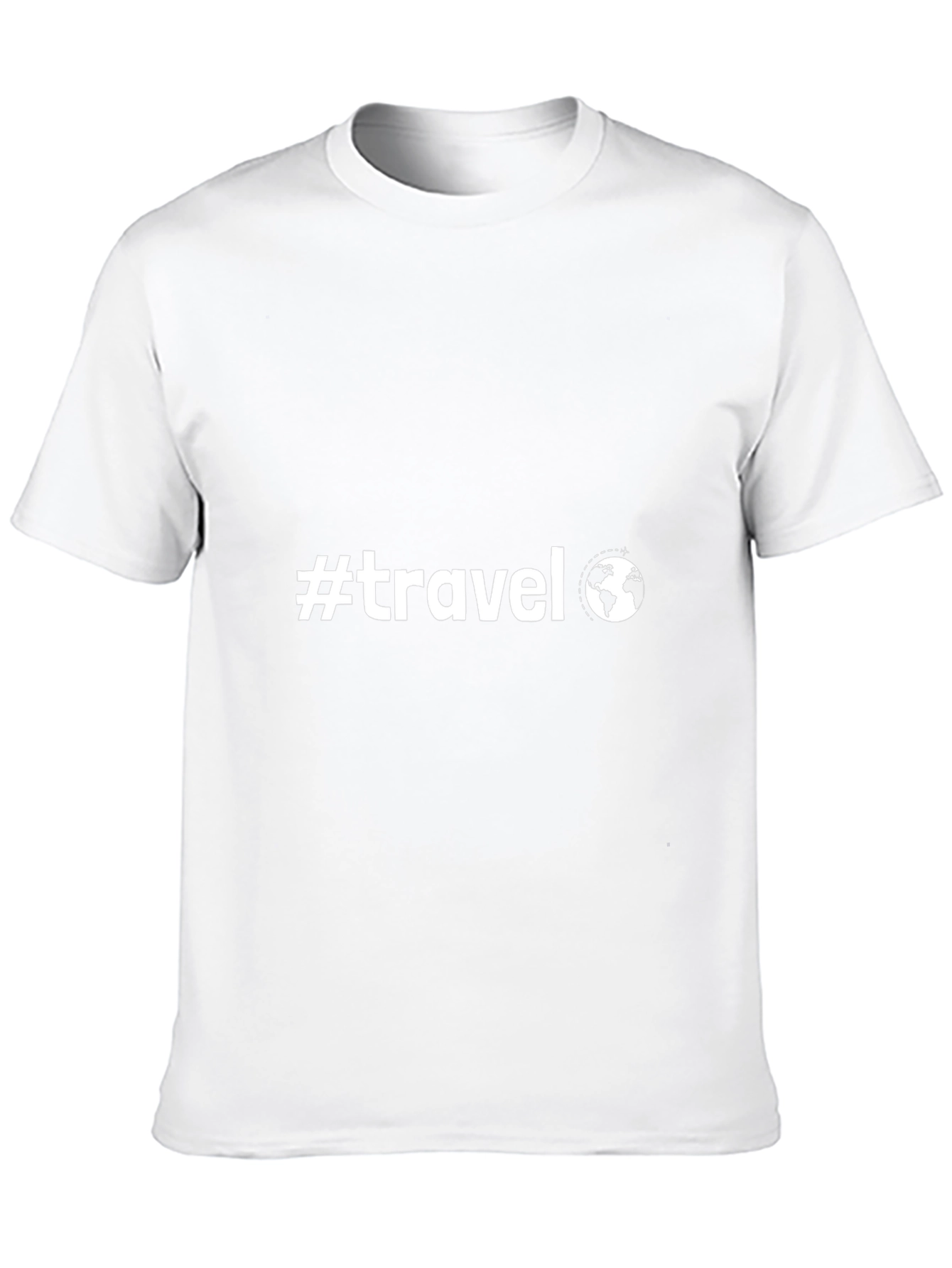 #Travel Black T-Shirt Globe Graphic Tee
