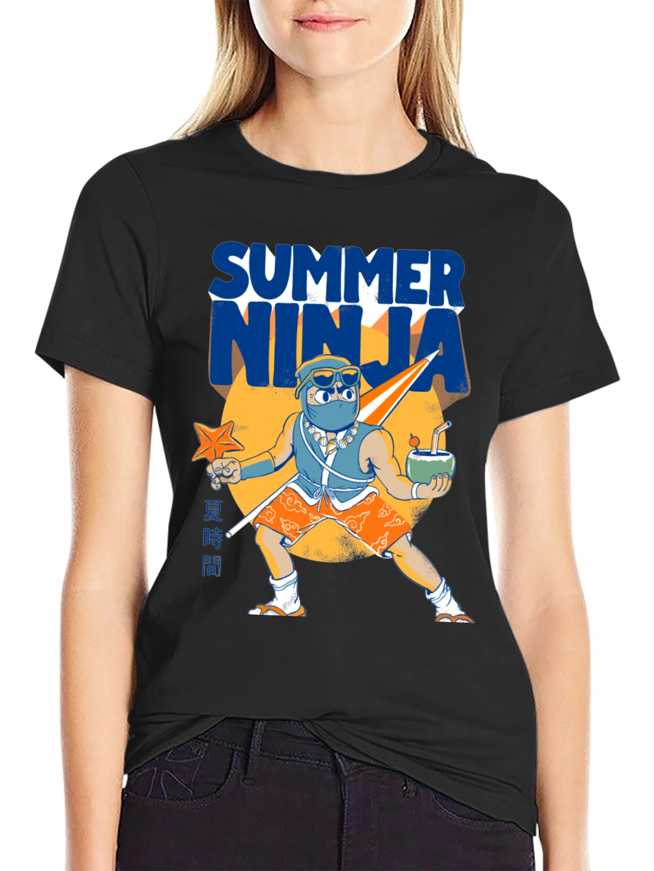 Summer Ninja Graphic T-Shirt - Unique Design!