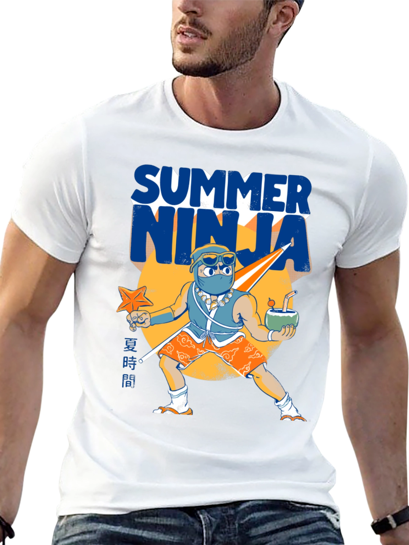 Summer Ninja Graphic T-Shirt - Unique Design!