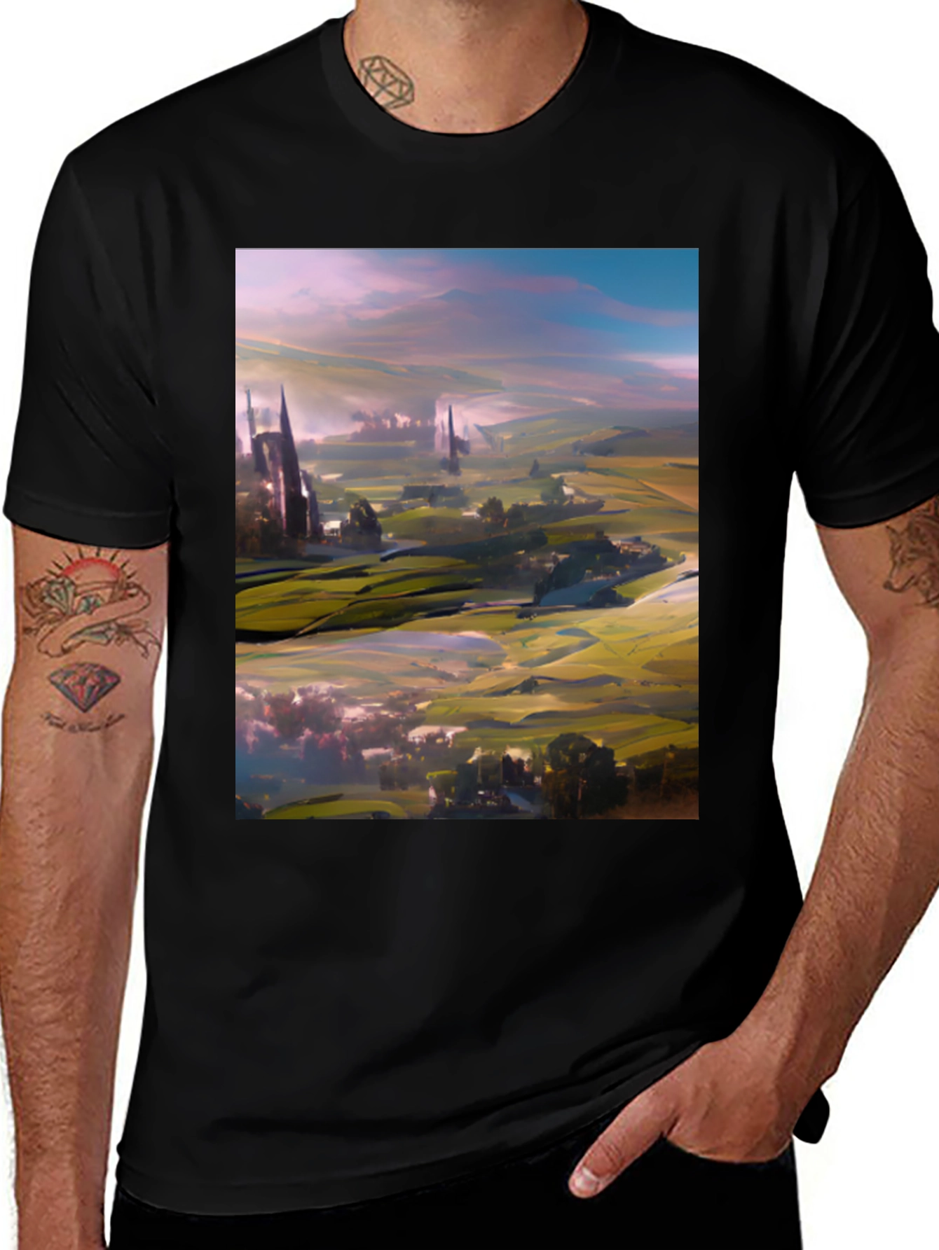Abstract Landscape Art T-Shirt