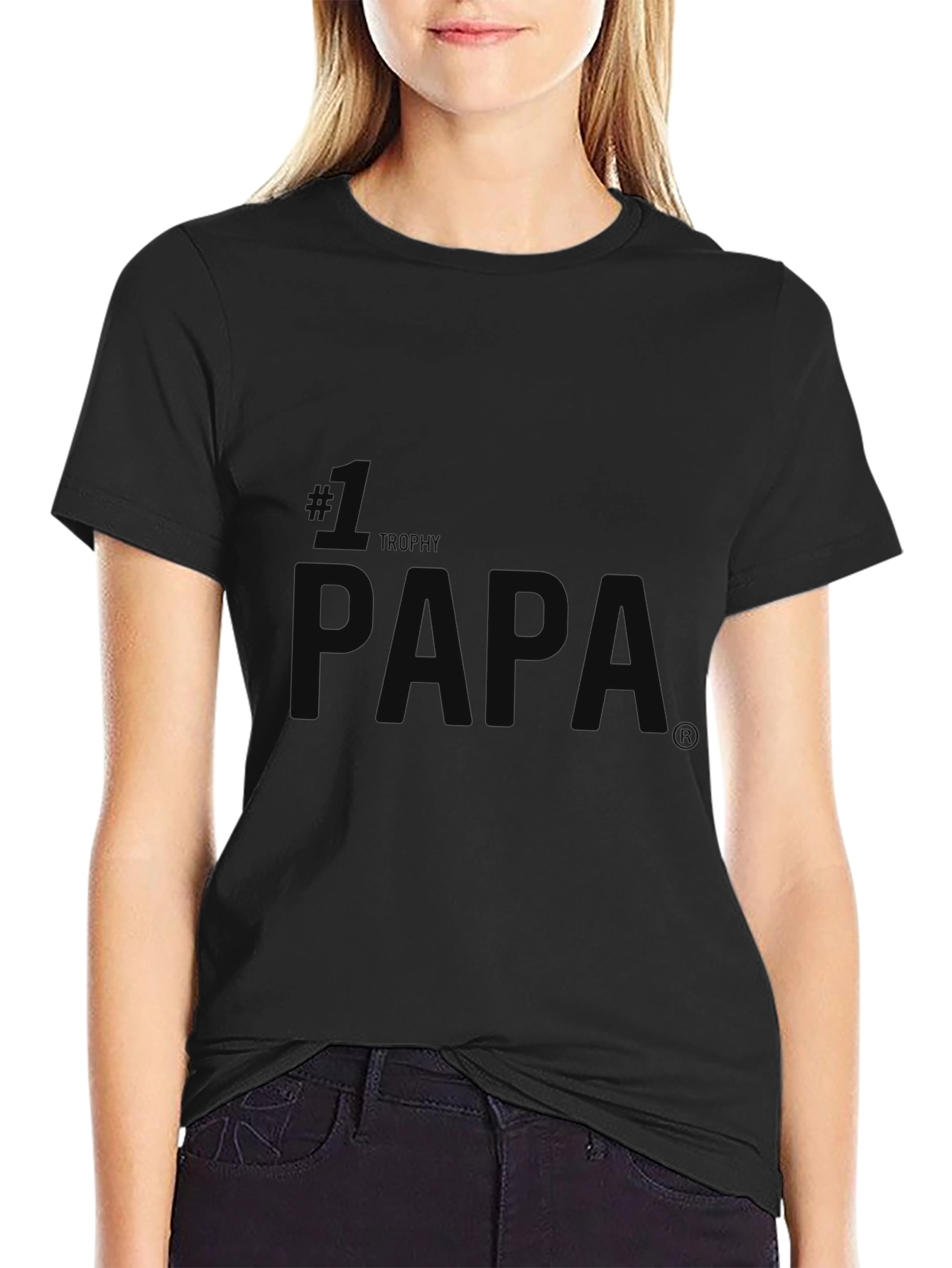 #1 Trophy Papa T-Shirt - Classic Fit Mens Tee