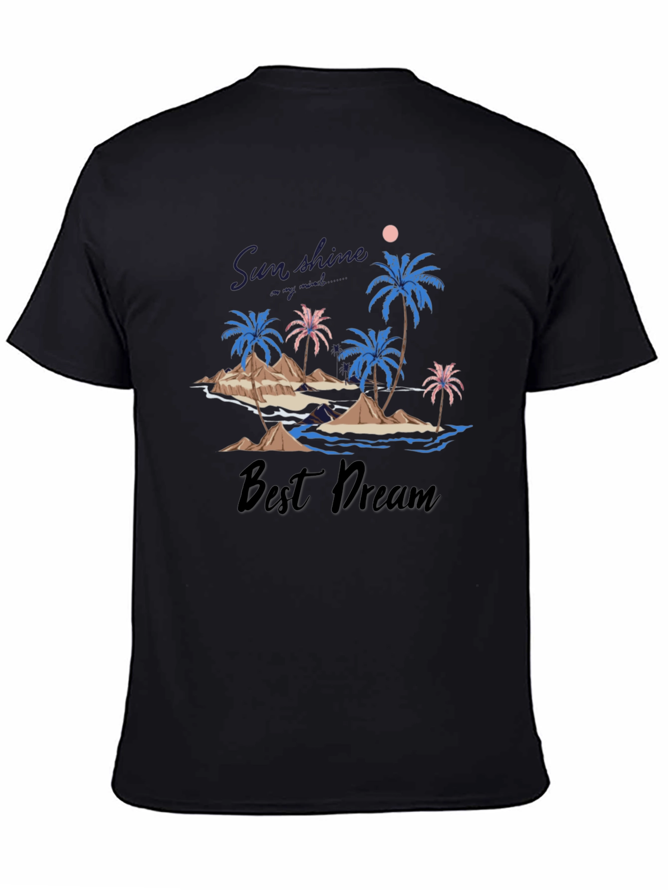 Sunshine Best Dream Black Graphic T-Shirt