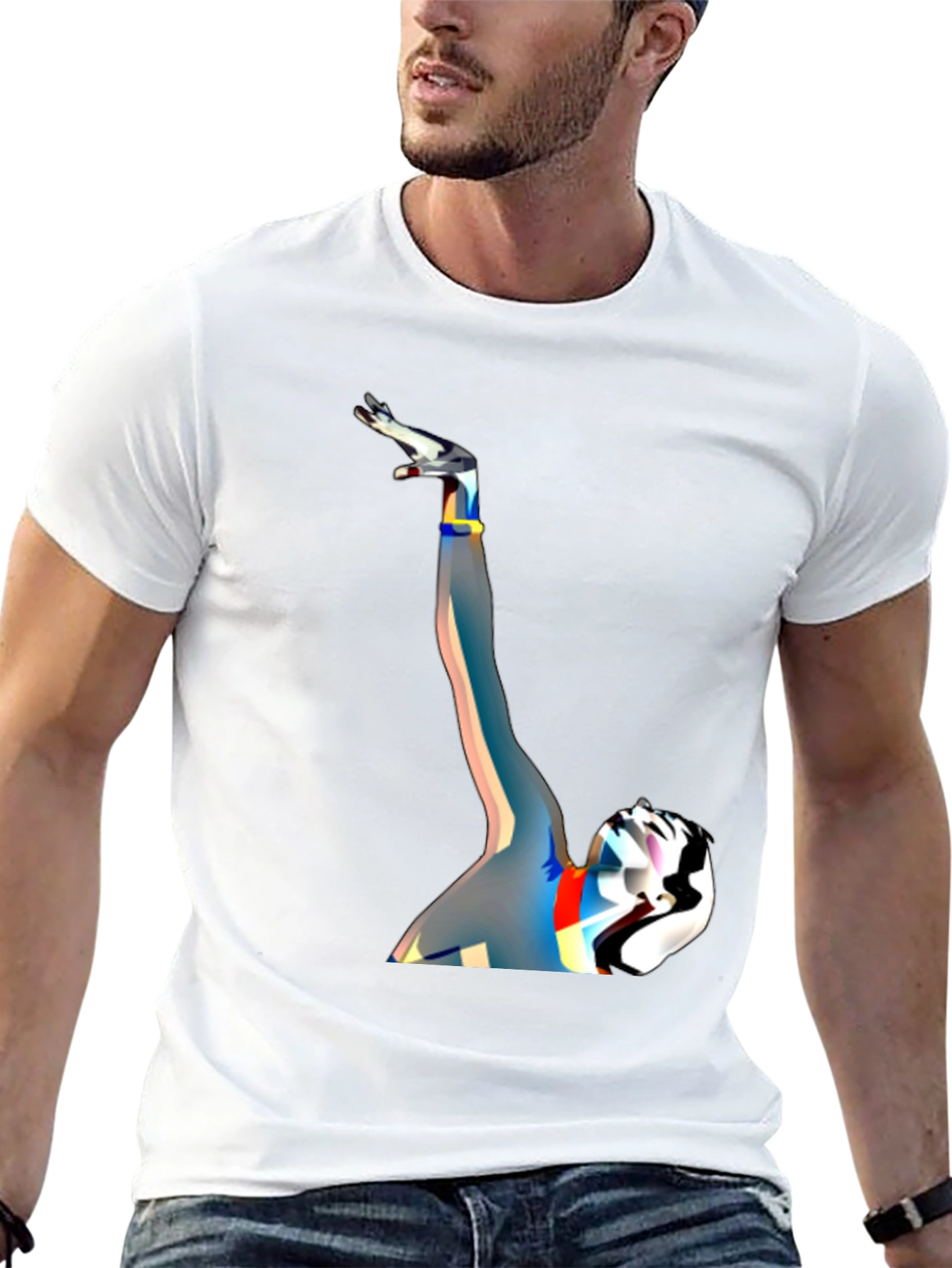 Abstract Art Graphic Black T-Shirt