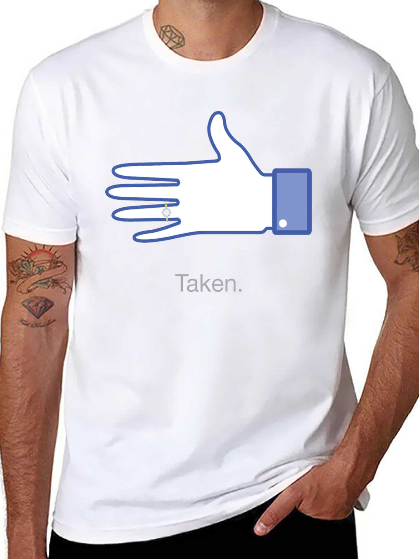 Taken Facebook Hand Engagement Ring T-Shirt