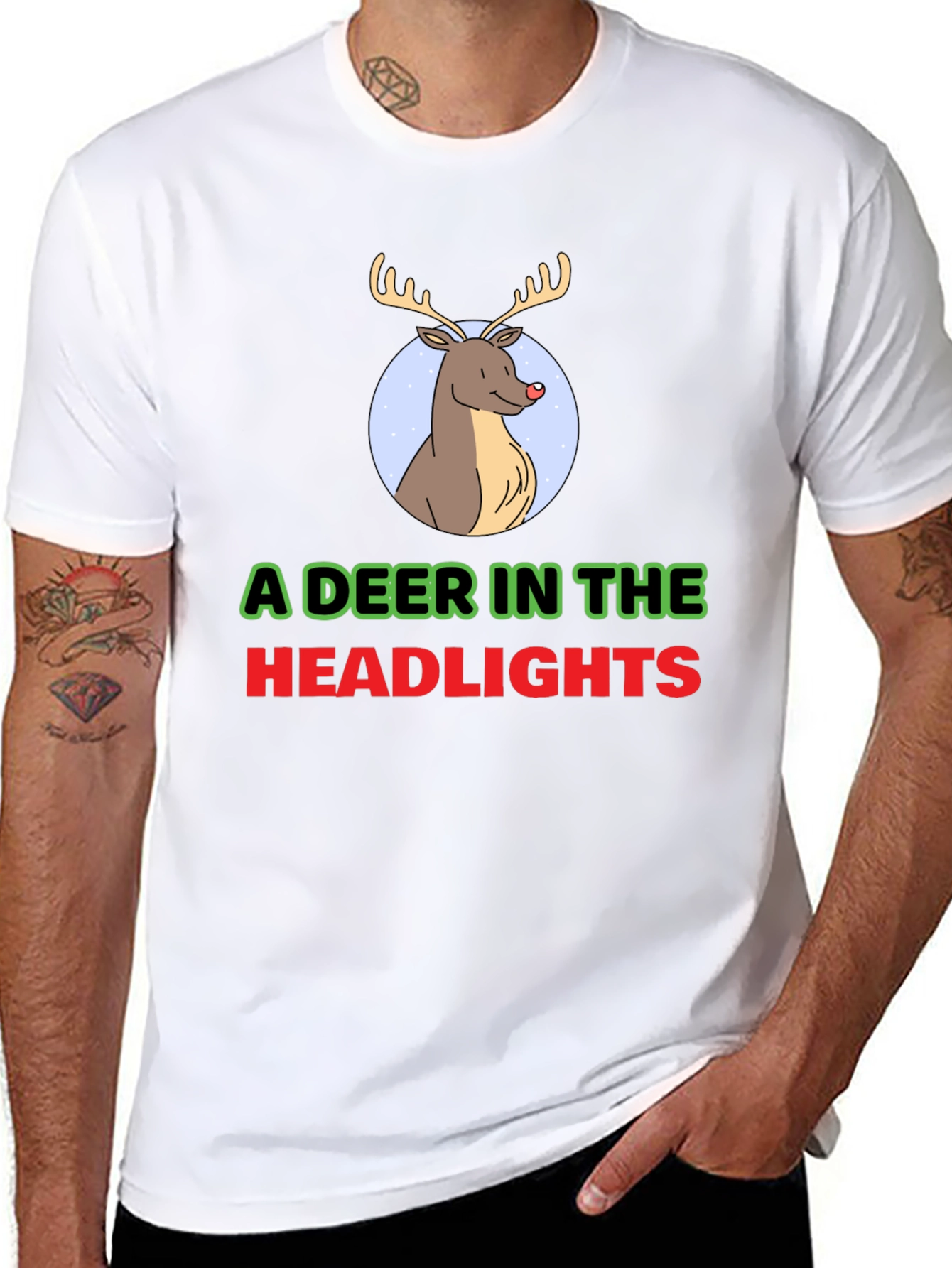 A Deer In The Headlights Graphic T-Shirt