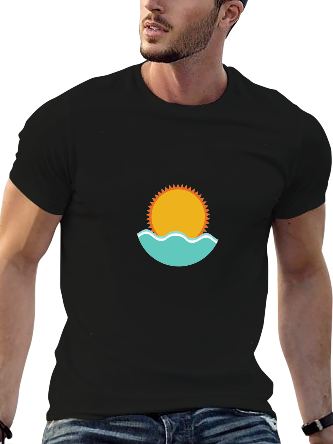 Summer Vibes T-Shirt - Sun and Waves Graphic Tee