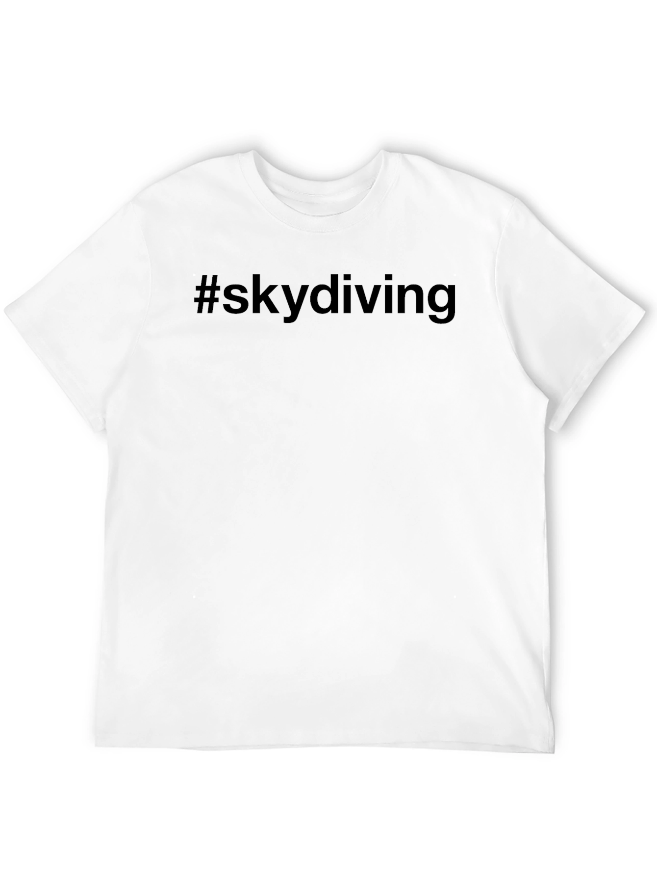 #skydiving Graphic Tee - Black Cotton Casual T-Shirt