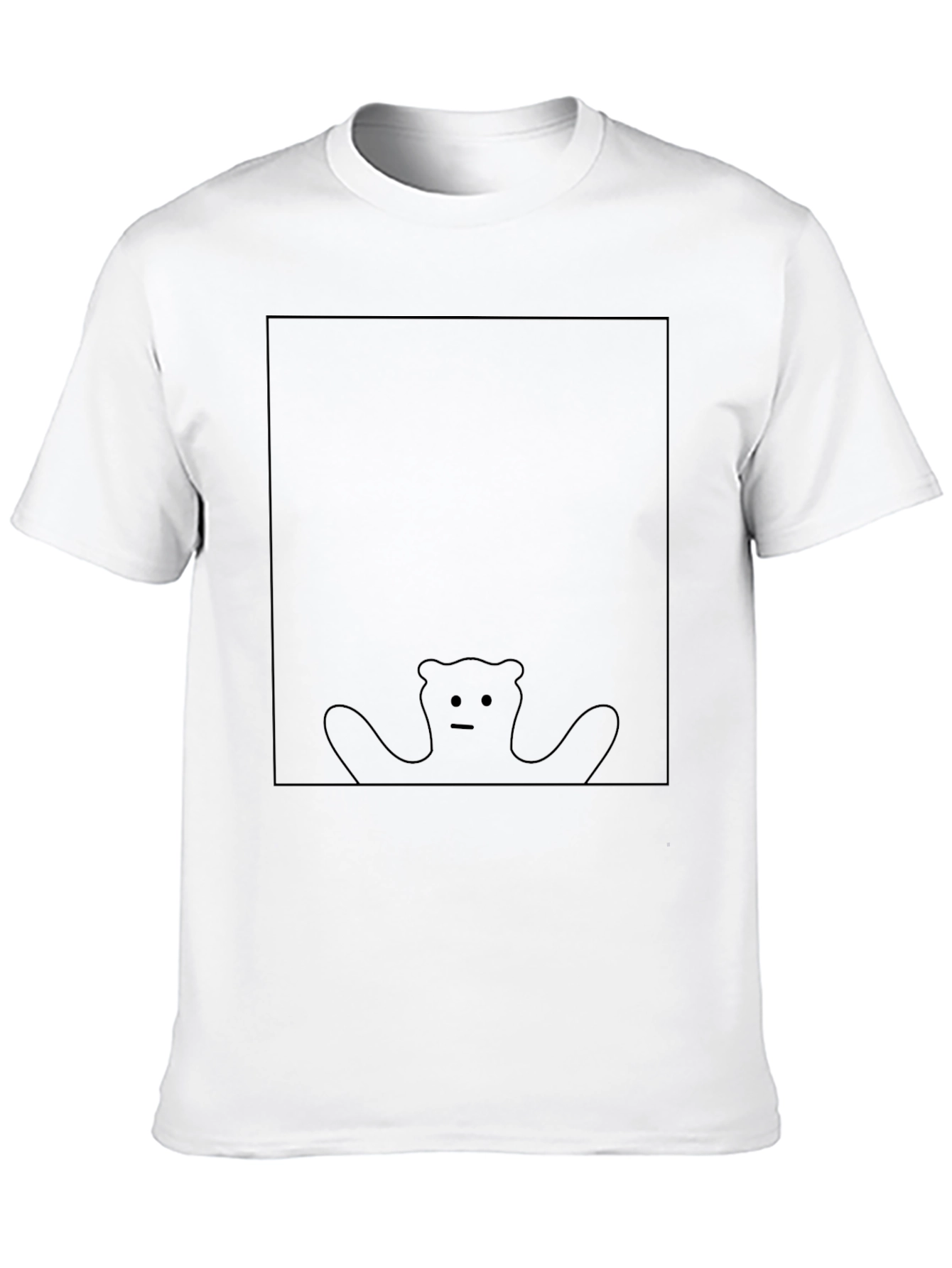 Abstract Bear Graphic Tee - Black