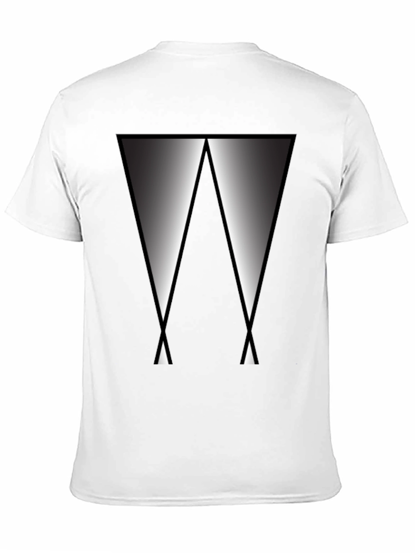 Abstract Triangle Graphic Tee - Modern Black T-Shirt