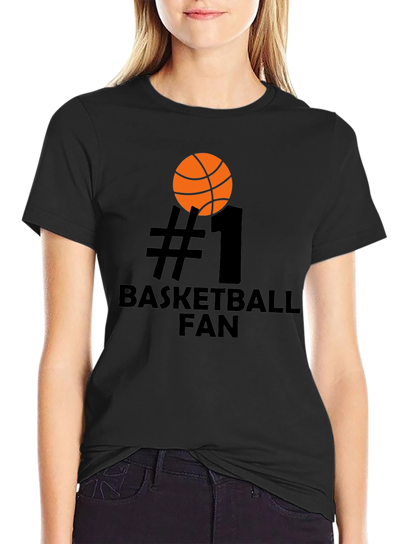 #1 Basketball Fan T-Shirt - Black Graphic Tee