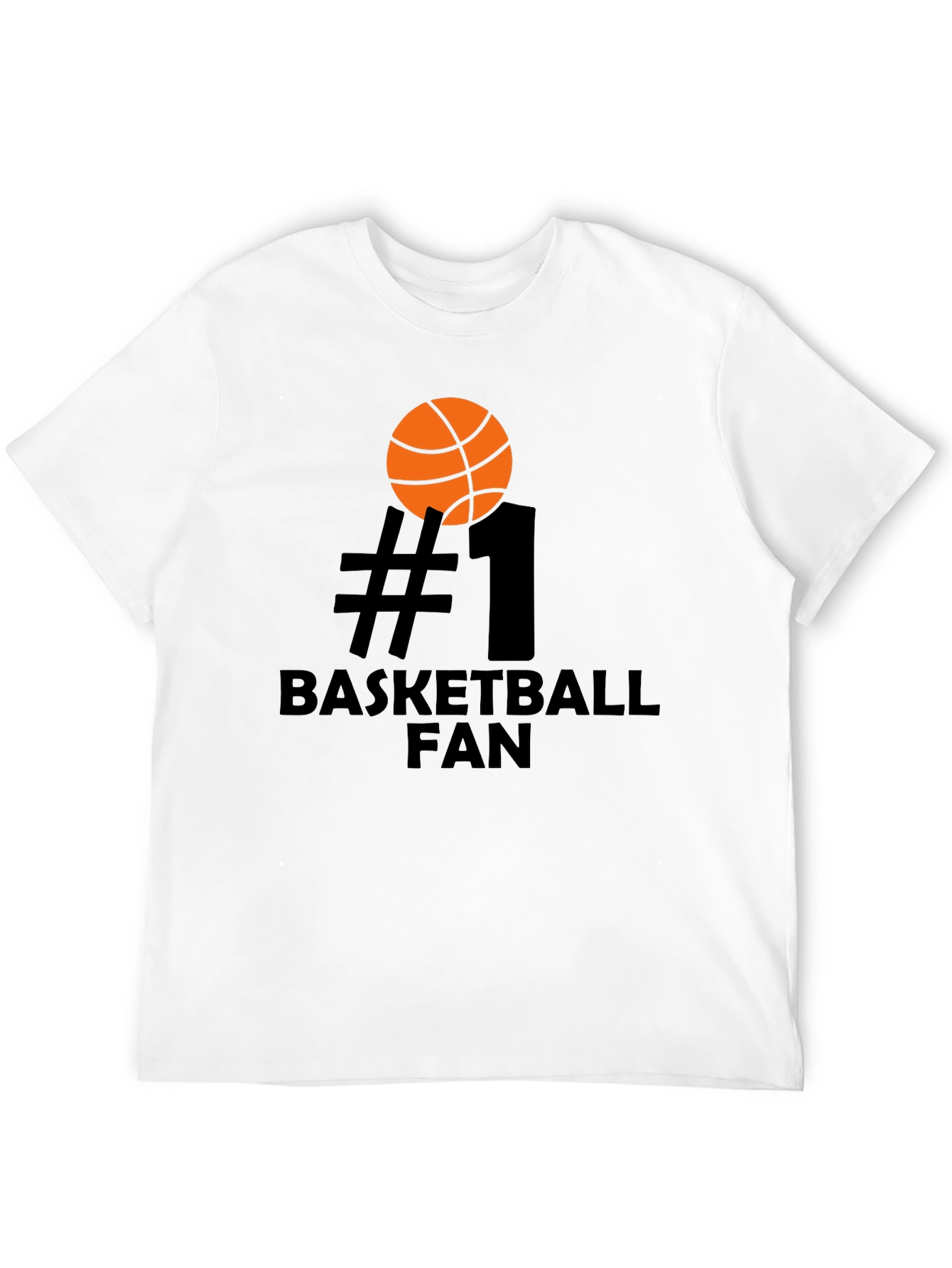 #1 Basketball Fan T-Shirt - Black Graphic Tee