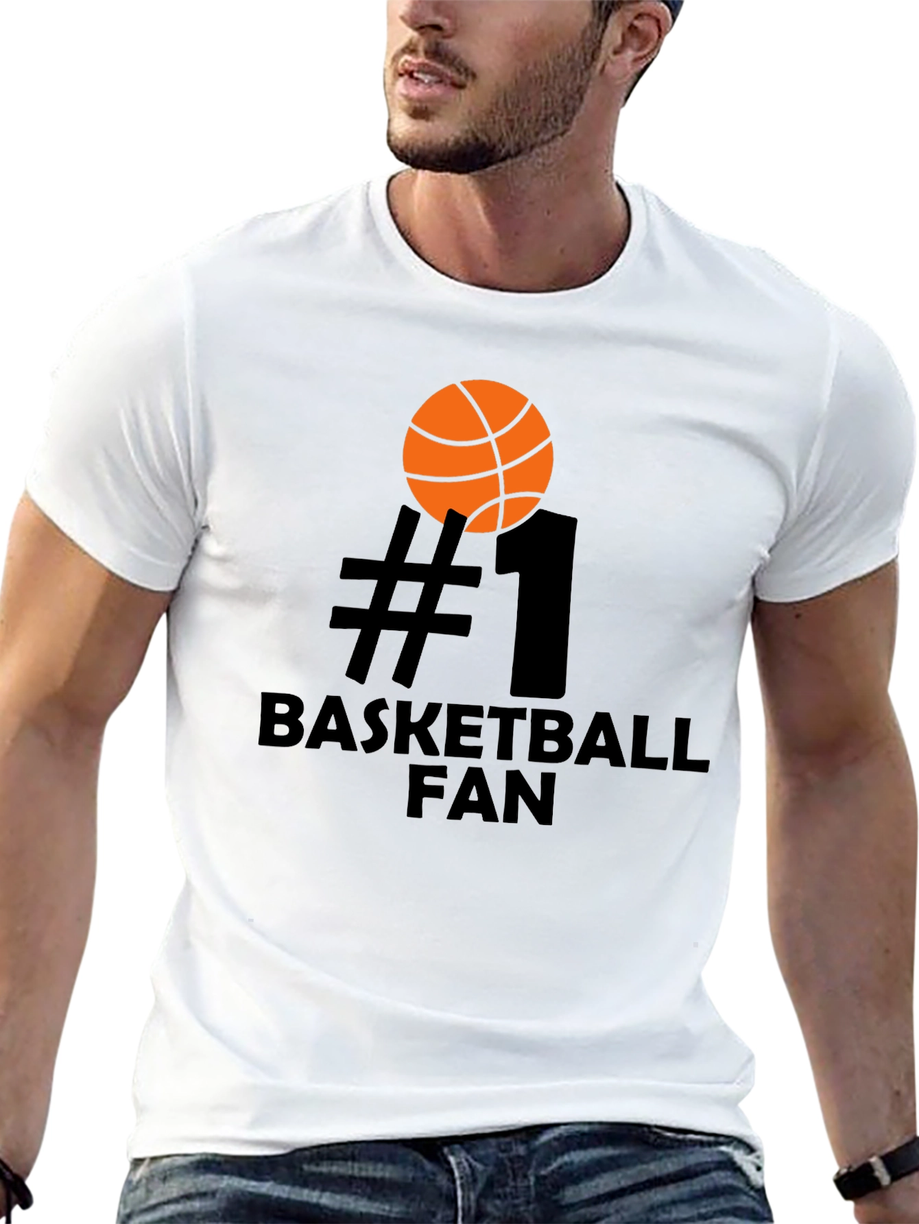 #1 Basketball Fan T-Shirt - Black Graphic Tee