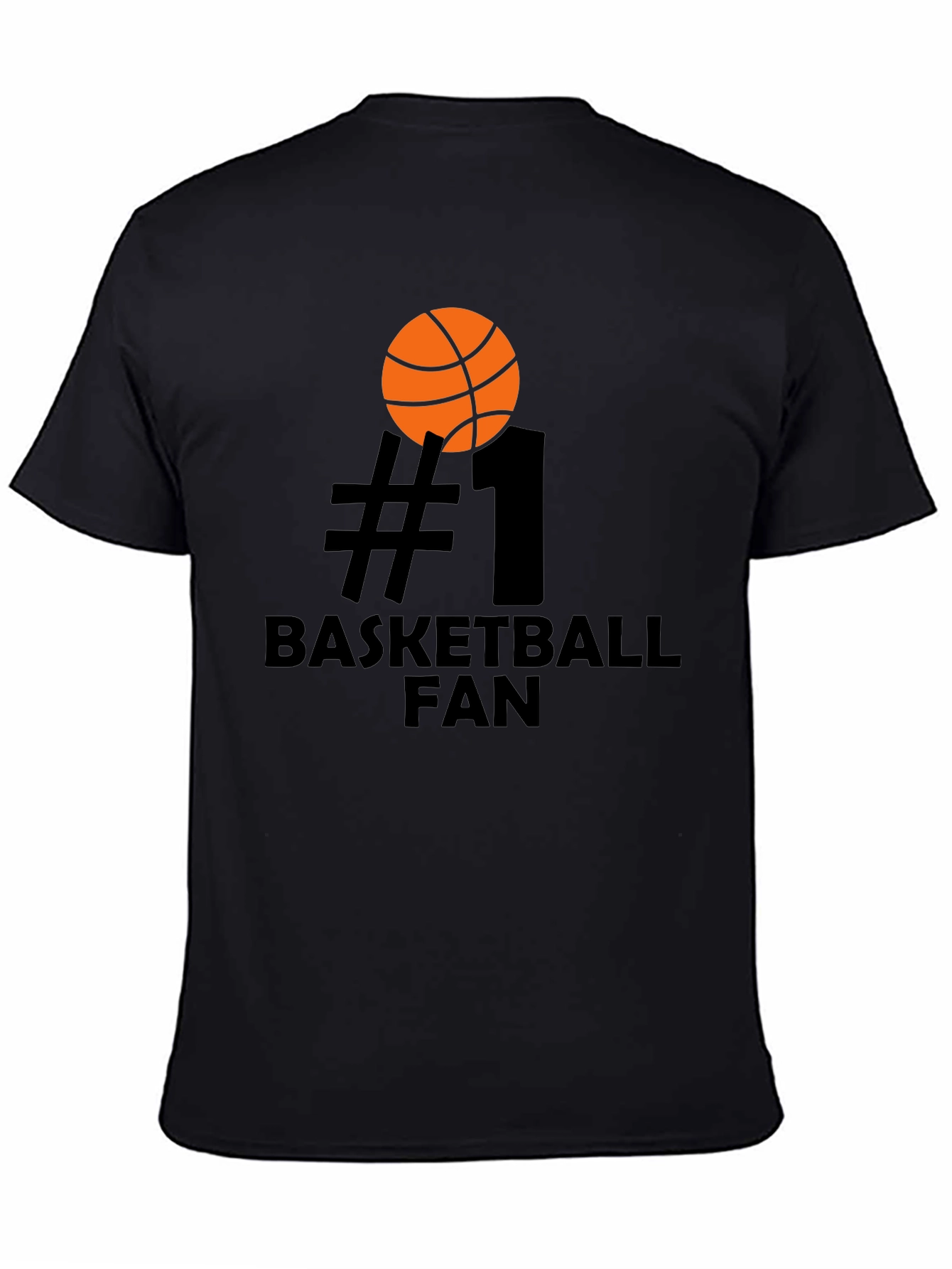 #1 Basketball Fan T-Shirt - Black Graphic Tee