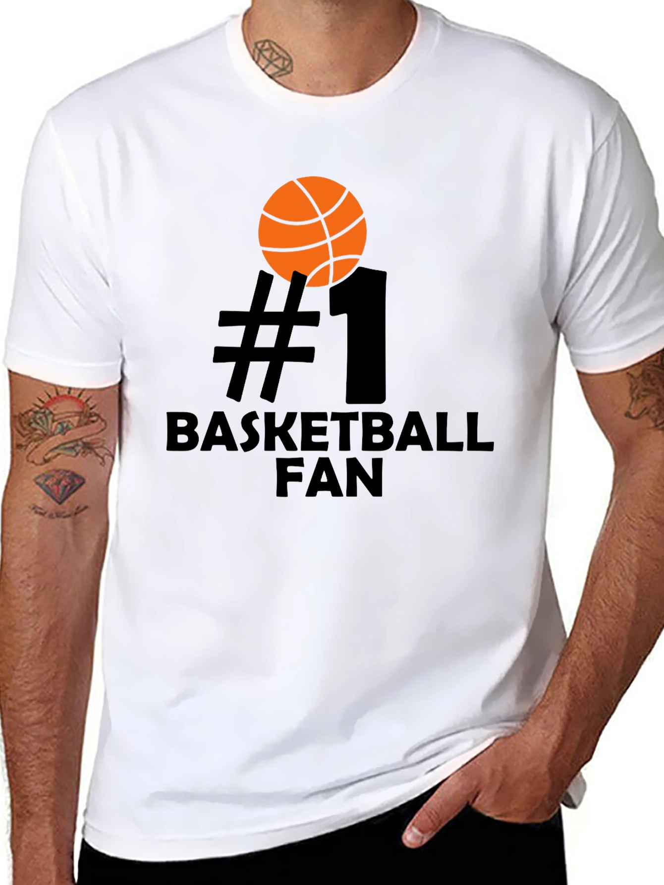 #1 Basketball Fan T-Shirt - Black Graphic Tee