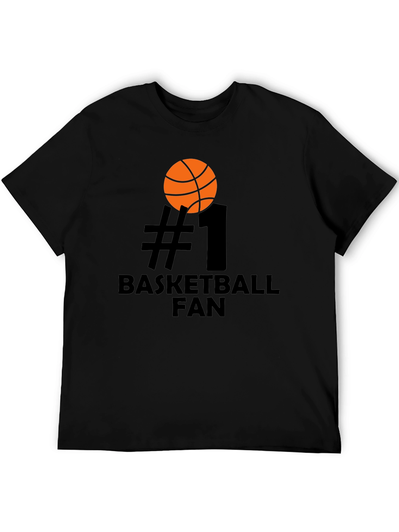 #1 Basketball Fan T-Shirt - Black Graphic Tee